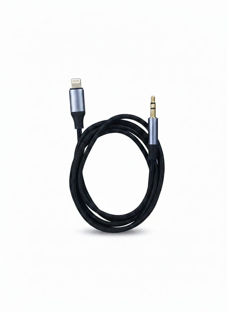 A high-quality audio cable that converts the Lightning port on iPhones into a 3.5mm input for easy connection of headphones or audio systems, with durable materials and clear, distortion-free sound transmission.